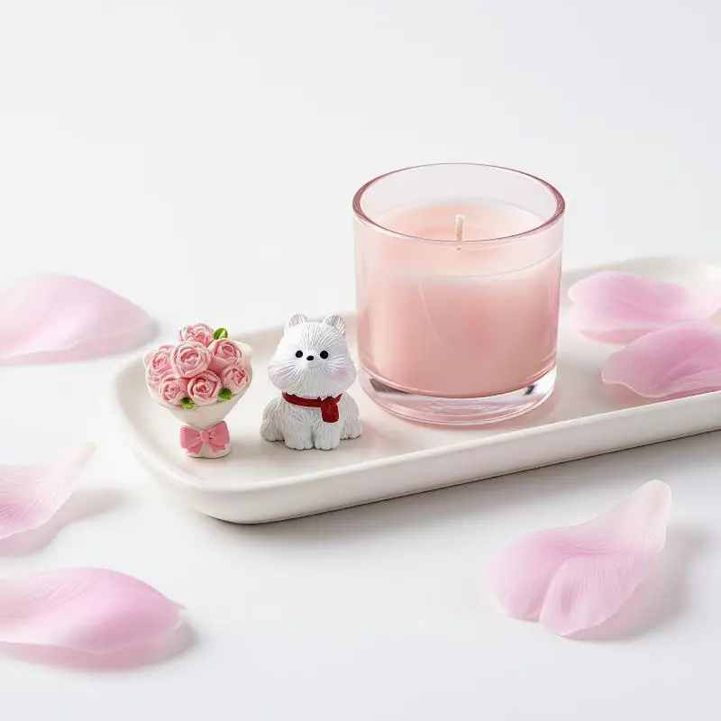 4/5/6Pcs Cute Scarf West Highlands Puppy Resin Dogs Miniature Figurines Terrarium DIY Crafts Realistic