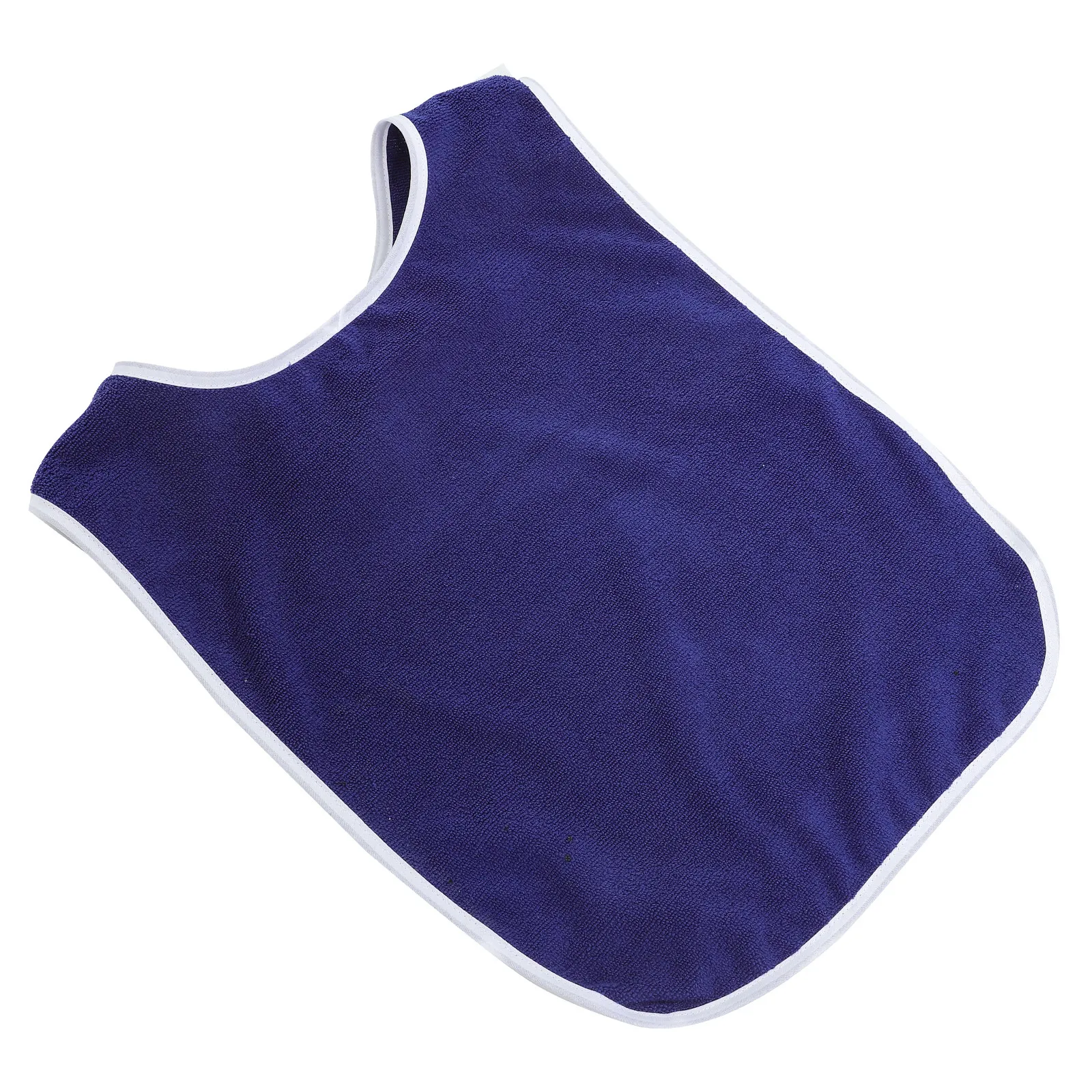 Washable Elderly Adult Bib Waterproof Polyester Foldable Design Easy Wearing Mealtime Clothing Protector for Seniors Disabled