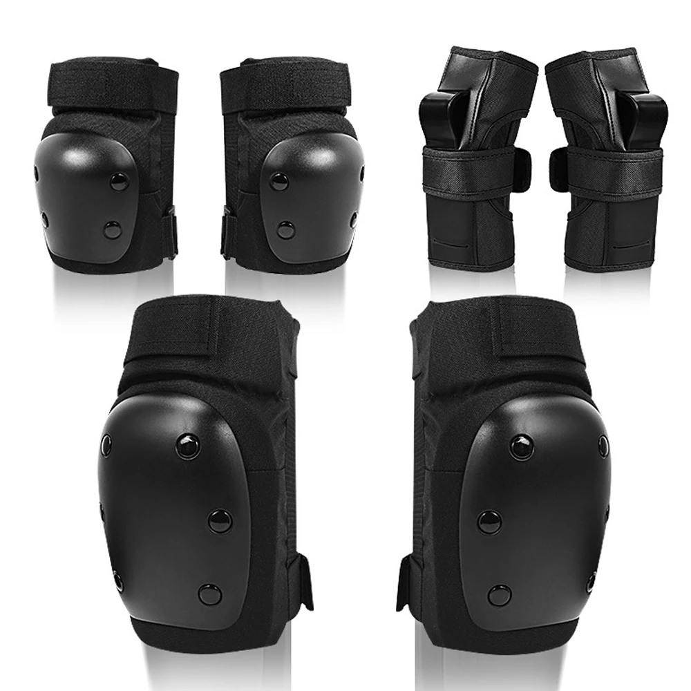 Professional Sports Roller Skating Protective Gear Knee Elbow Support Wrist Guard Helmet Set Skateboard Protector for Kids Adult