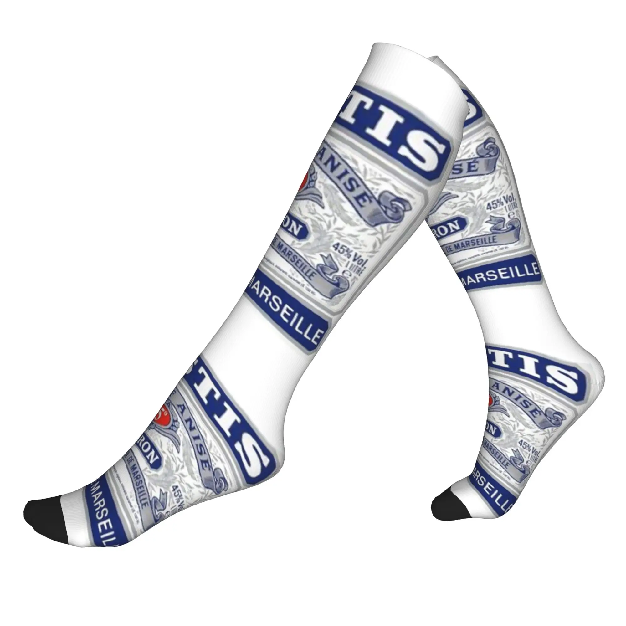 Fashion Pastis From Marseille Ricards Socks Women Men Warm 3D Print  Sports Football Sports Compression Socks
