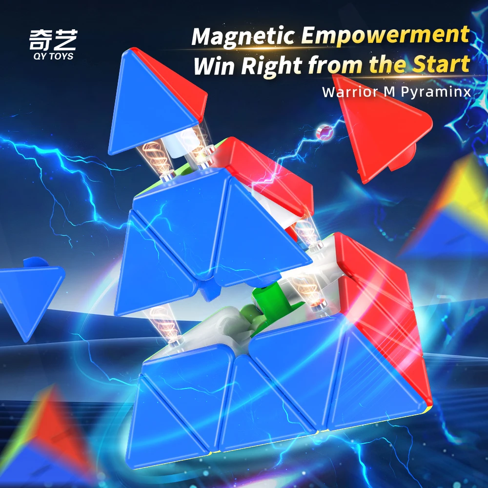 QiYi Warrior 3X3 Cubo mágico piramidal rompecabezas educativo magnético Cubo mágico juguetes para niños regalo juguete Cubo mágico