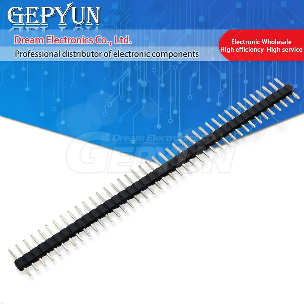 10PCS/Lot 2.0mm 40Pin Male Straight/Curved Needle Header Single/Double Row 1*40P/2*40P Connector Copper 90 Degrees