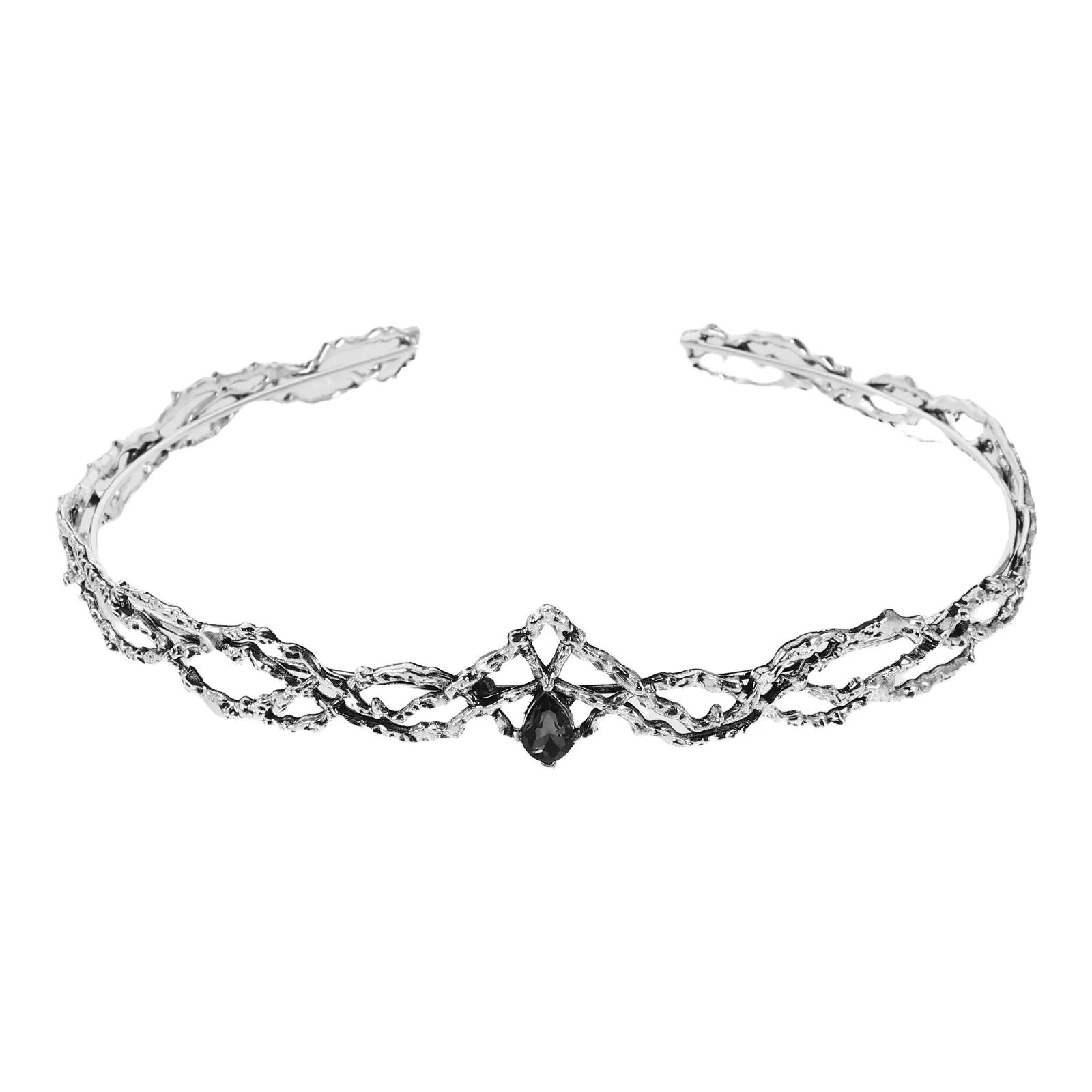 

Rhinestone Crown Headband Sparkling Alloy Design For Women Wedding Party Halloween Cosplay Medieval Princess Goddess