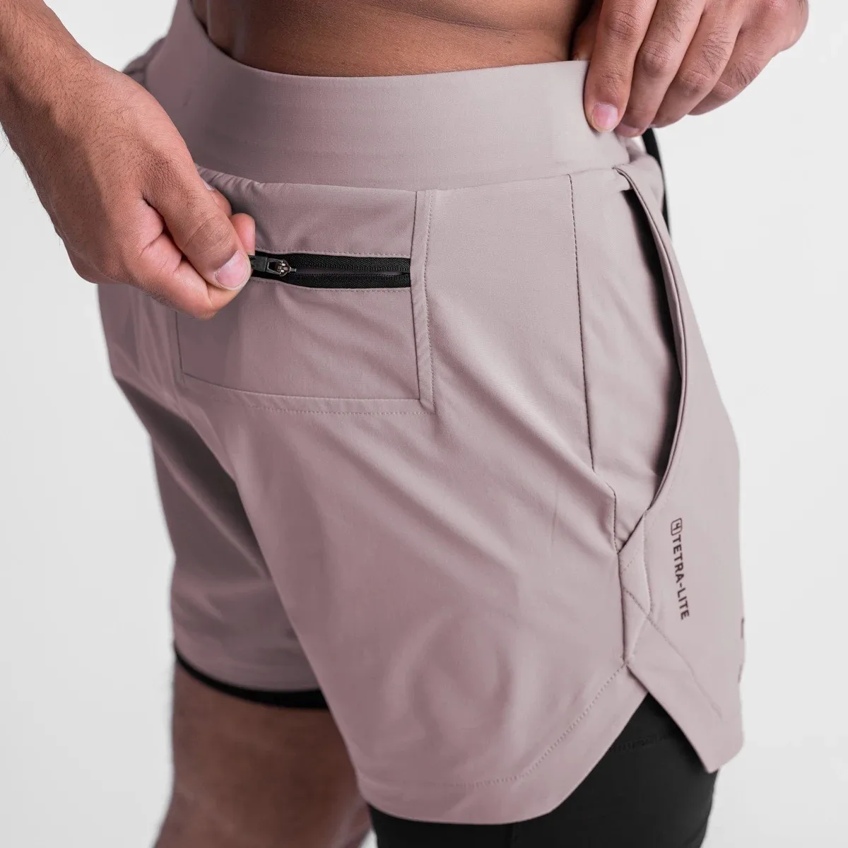 Men's Two-in-one Sports Shorts Breathable Casual Quick-drying Double-layer Shorts Summer Running Sportswear Bottoms M-3XL