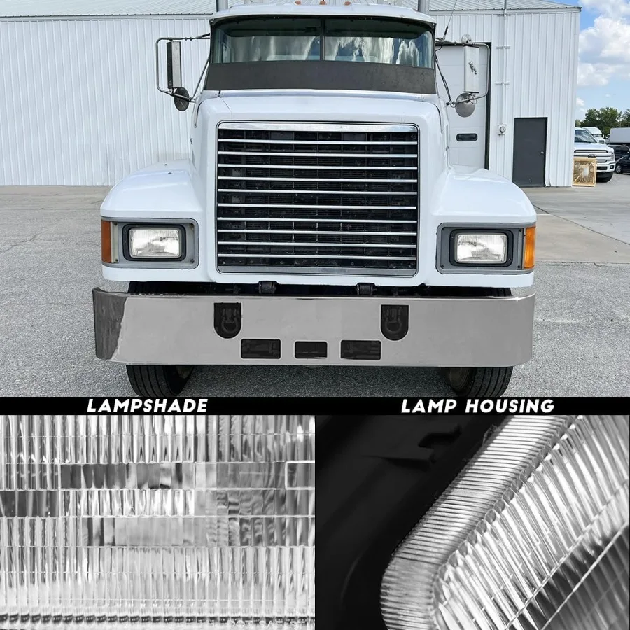 مجموعة المصابيح الأمامية مناسبة لشاحنة Mack CH613 CH600 RD400600 DOT SAE المعتمدة من زوج السائق وزوج جانبي الركاب مع ارتفاع
