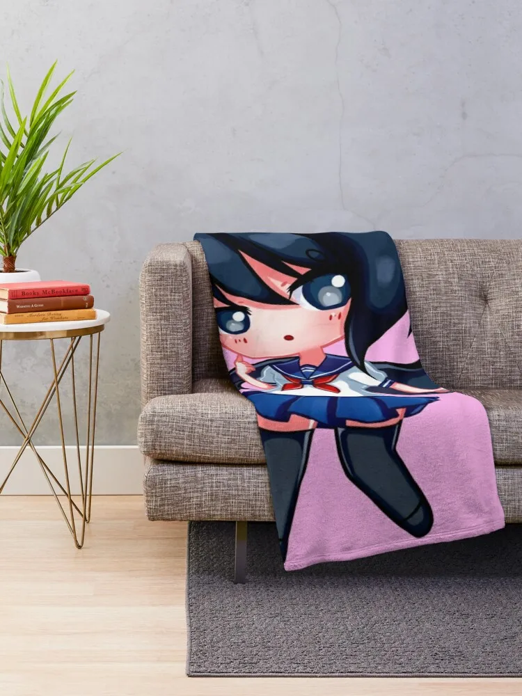 Yandere-chan Throw Blanket Oversized Throw Blanket Luxury Thicken Blanket Comfort Recieving Blankets