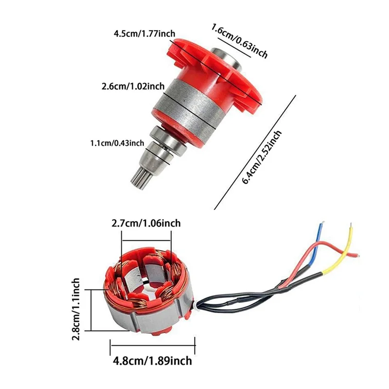 전기 렌치 로터 스테이터 코일 제어 보드 루트 스위치 모터 2106 렌치 모터 어셈블리-AA26용