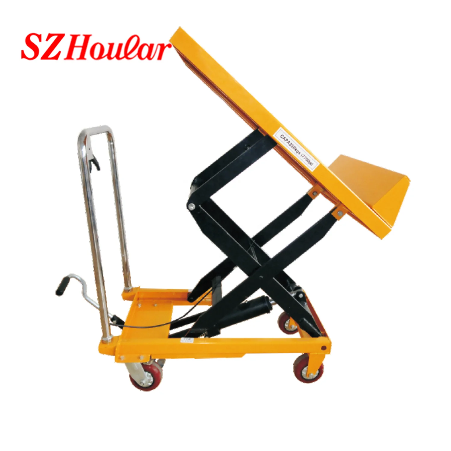 300kg Cargo Lift Platform Hand Lift Table Manual Hydraulic Lift Work Platform PTX300