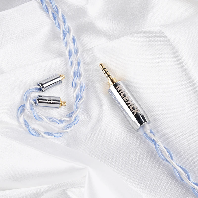 NiceHCK Whitesky Wire 6N Silver Plated OCC HIFI Earbud Replace Cable 3.5/2.5/4.4mm MMCX/0.78 2Pin for IEM EW200 Falcon Ultra C3