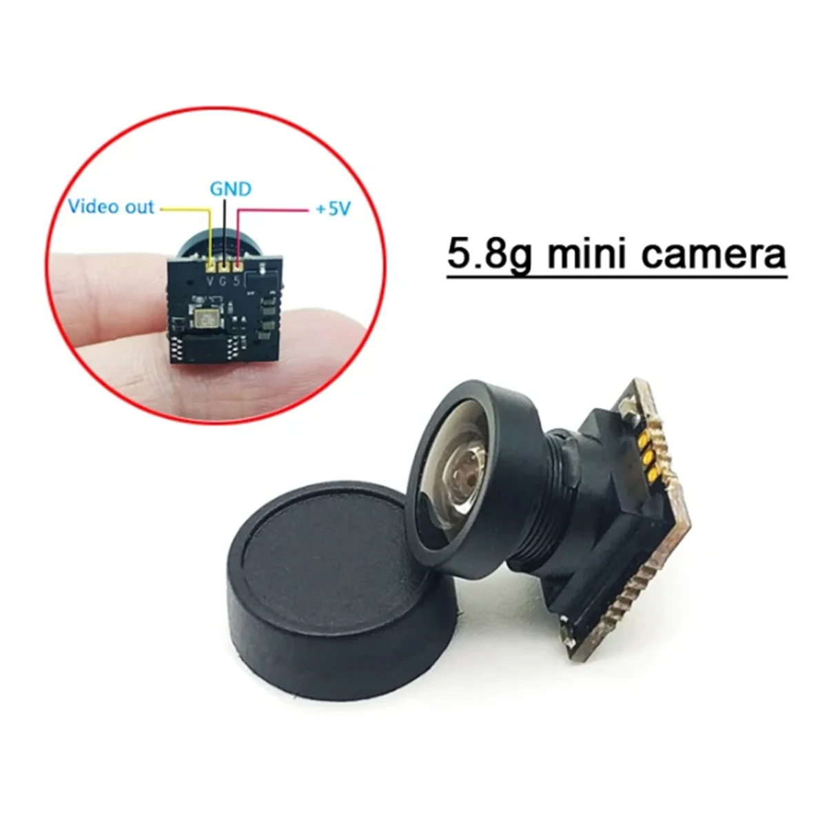 5.8g CMOS 800TVL Mini FPV Alimentazione fotocamera 5V PAL 170 gradi Viedo Camera regolabile per RC FPV Racing Drone CALDO