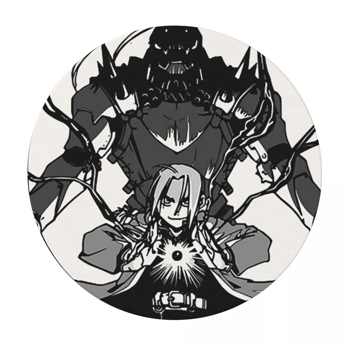 Fullmetal Alchemist Anime Manga 4 Waterproof Round Tablecloth Oilproof Table Cloth for Kitchen Events Dining Table Cover