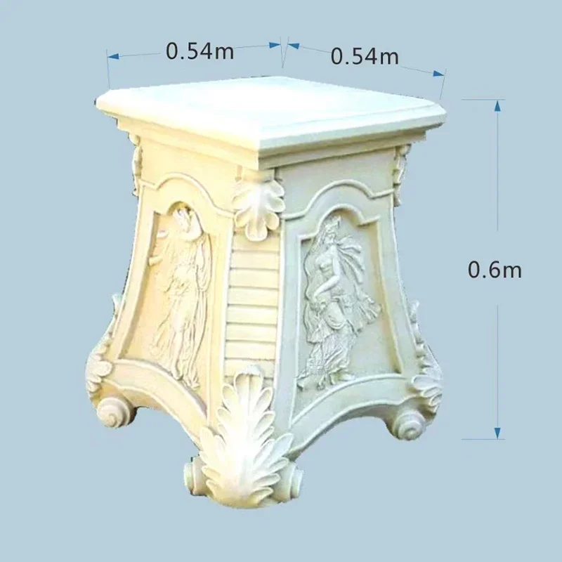 Cement flower pot mit mold European home ornaments Decoration decoration base classical pattern features embossed landscar