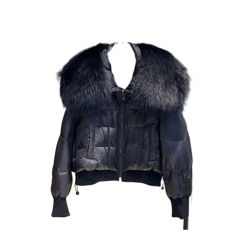 Detachable imitation fur collar short down jacket women's jacket winter new version good-looking jacket