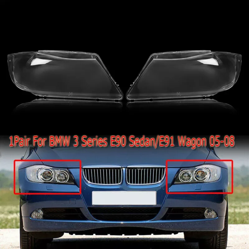 Headlight Case For BMW E90/E91 2004-2007 Halogen Car Headlight Cover Shell Headlight Glass Lens Automobiles Headlamp Lense