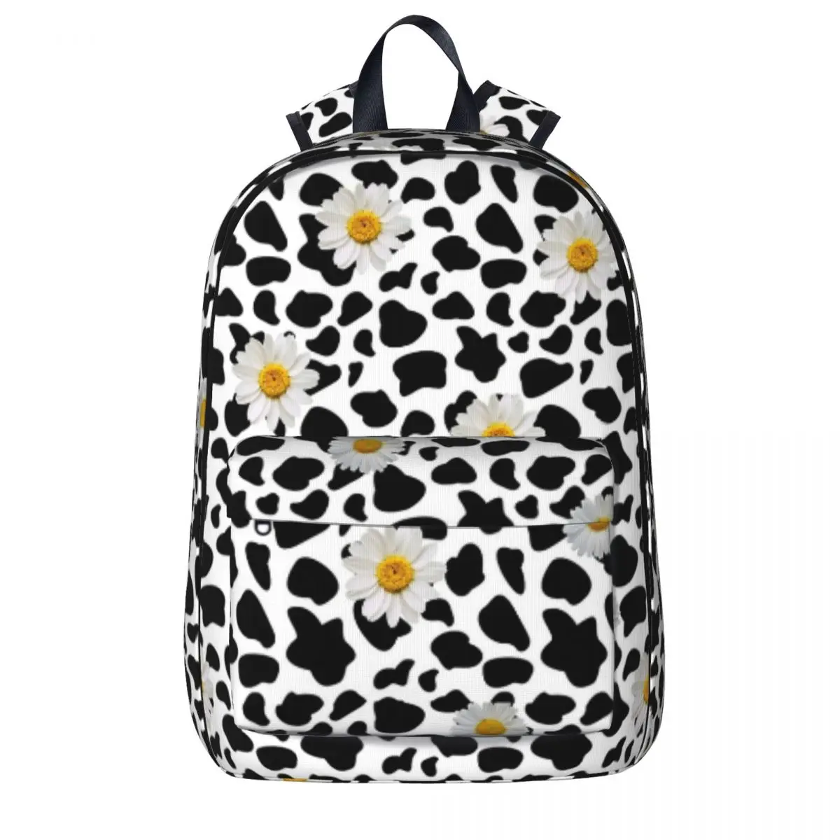 

Рюкзаки с принтом коровы и маргариток для мальчиков и девочек, школьные ранцы для учеников, детский мультяшный рюкзак для ноутбука, вместительная сумка на плечо