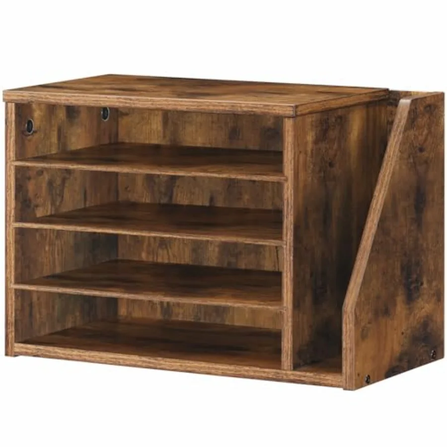 

Органайзер для документов и литературы с регулируемыми полками, деревянный настольный держатель для файлов, почты и журналов для офиса и дома