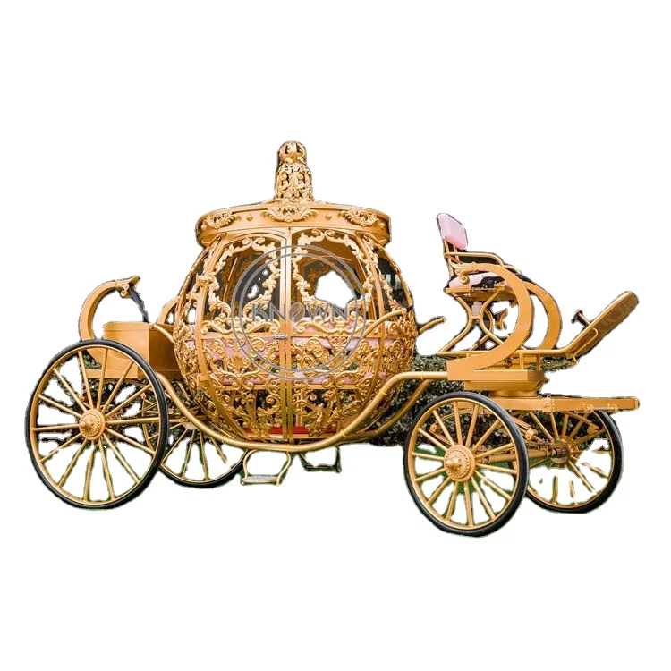 2022 Princess Pumpkin Horse Carriage Attraction Sightseeing Horse Cart Royal Wedding Carriage for Sale