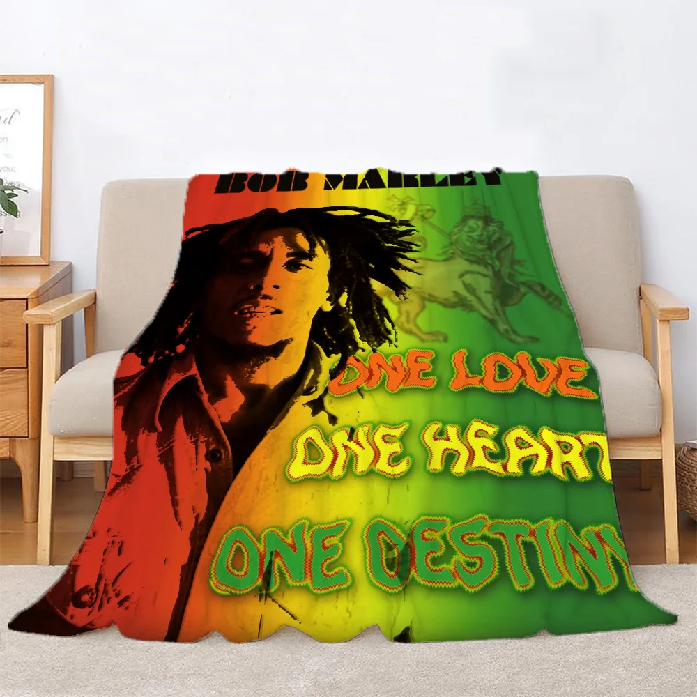 Bob Marley Reggae Music Nap Blanket Cobija Plaid on The Sofa Luxury Cover Blankets for Adults Bed Bedspreads Bedspread Throw