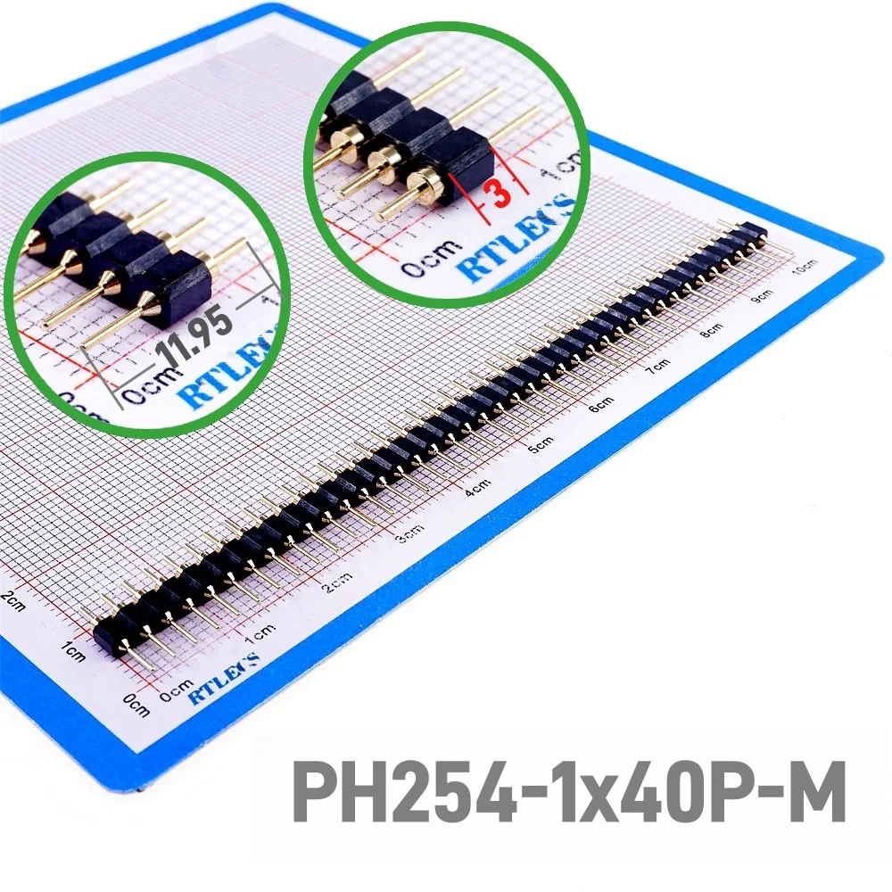 2.54 mm Pitch Socket SIP 1x40 2x40 Pin Machine Tool Pins Soldertail Male Female Insulator Height 3.0 7.0 mm Through Hole 7.5 9.7