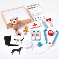 14Pcs Simulated Medical Set Toys,with Wooden X - Ray Light Box,Doctor’s Kit Role Play Medical Tools Set For Toddlers And Kids