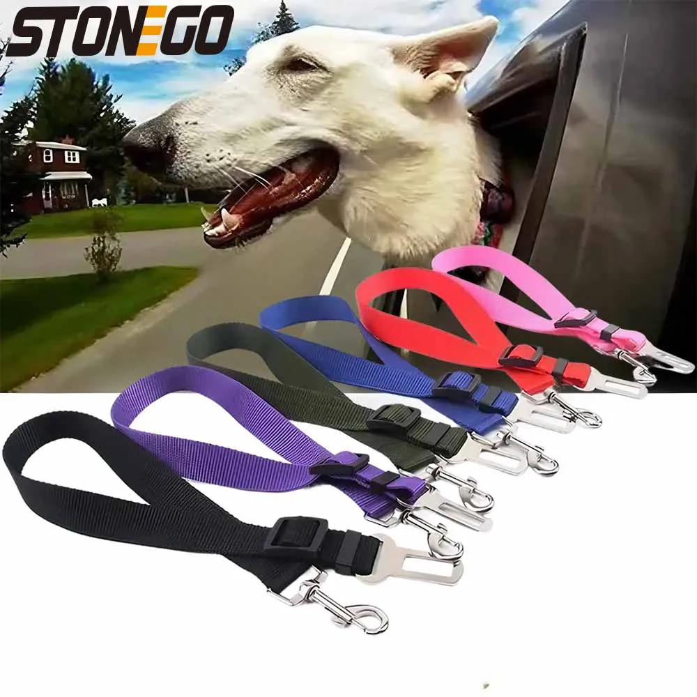 Adjustable Pet Car Seat Belt, Nylon Safety Harness Leash for Small Dogs and Cats, Pet Accessories for Car Travel