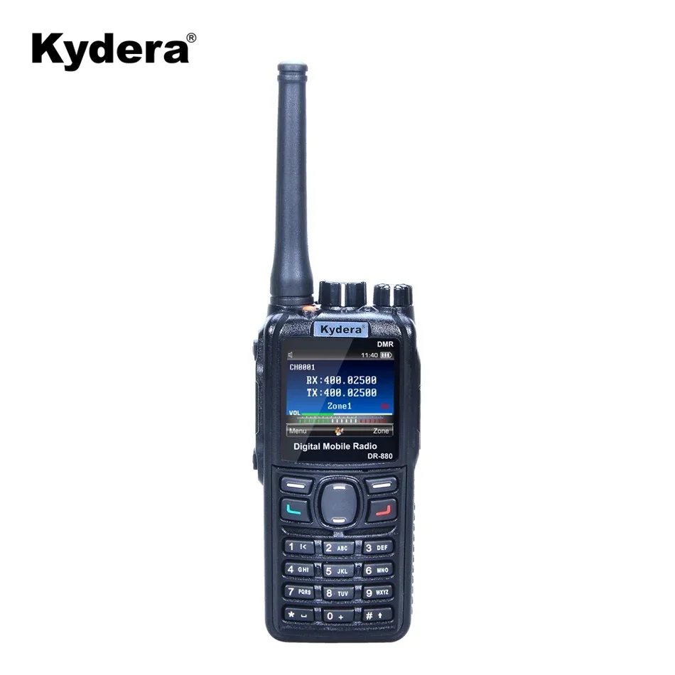 

Kydera DR-880 UHF аналоговый/цифровой 5 Вт DMR Портативный радиоприемник с ЖК-дисплеем и клавиатурой, шифрование AES