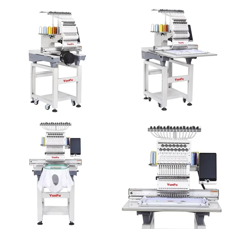 DDP High Speed PTP Used Computer Embroidery Machine Single Head 12-15 Needles 4 Head or 6 Head Options