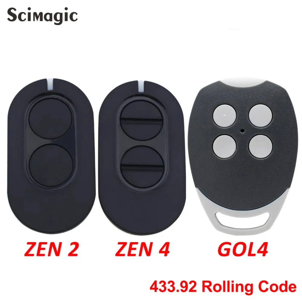 GOL4 BIXLS2 BIXLP2 BIXLG4 Entrematic ZEN2 ZEN4 ZEN2W ZEN4W Garage Door Remote Control 433.92MHz Rolling Code Transmitter