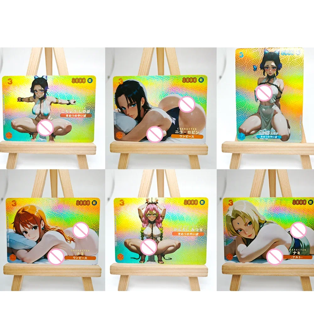 One Piece Hancock Nami Yamato Uta Luffy Viviy Hinata DIY 9PC Texture หักเหคอลเลกชันการ์ด Rainbow flash เลเซอร์ของขวัญวันเกิด