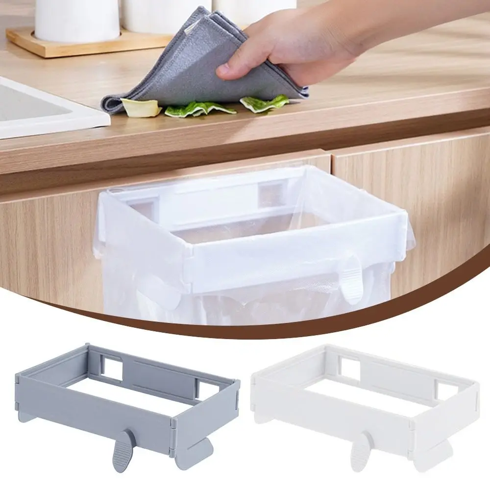 

Durable Hanging Trash Bag Holder Save Space Foldable Folding Trash Can Kitchen Storage Rack