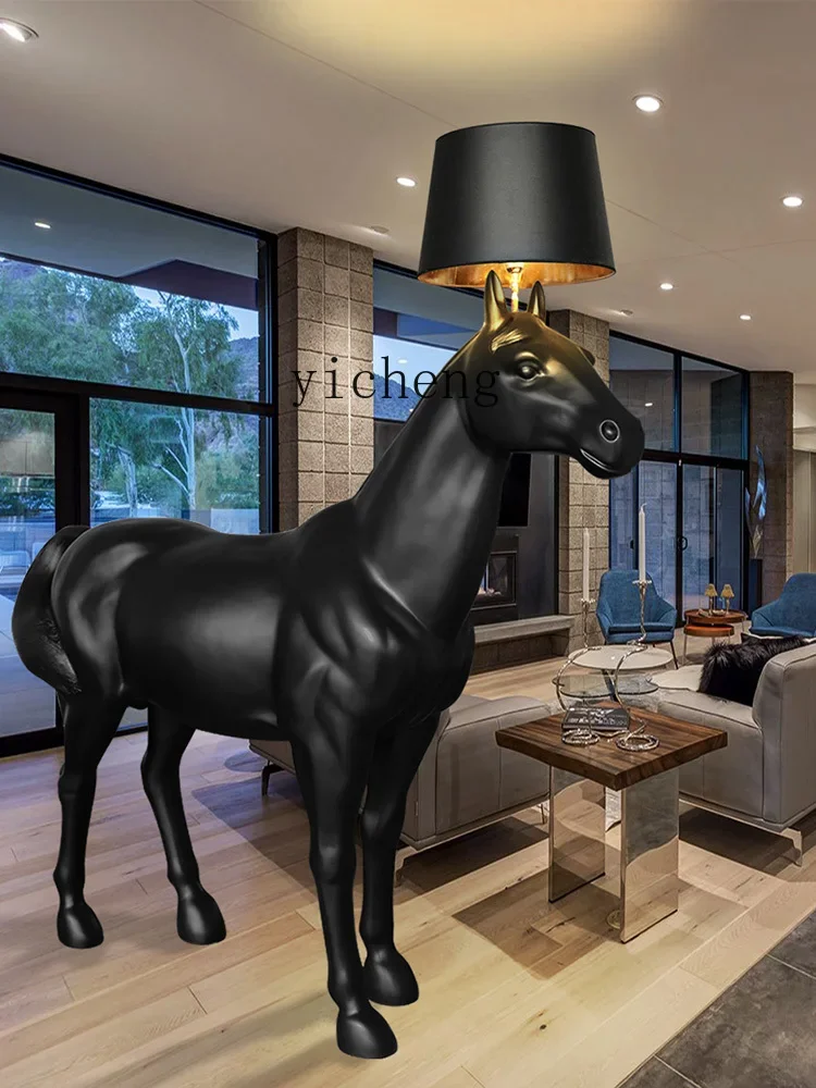 ZK Large Decorative Sculpture Horse Floor Hotel Living Room Office Design Light Luxury High-Grade Decoration