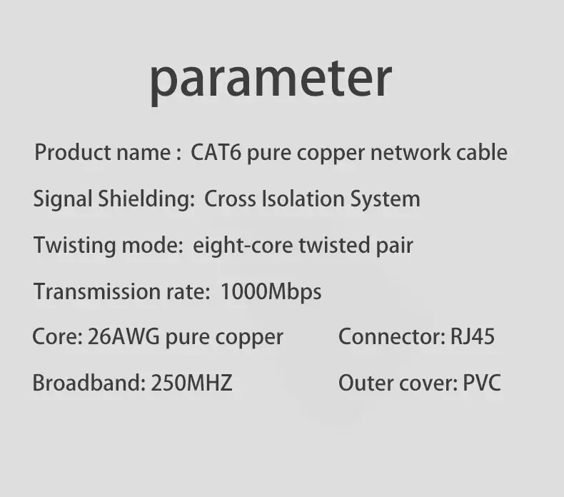Hochgeschwindigkeitsweißes flaches Ethernet-Netzwerkkabel CAT6 Flat LAN RJ45 1000 Mbit/s 0,5 M 1 M 1,5 M 2 M 3 M 5 M 10 M 30 M Kabel für PC Laptop – Detail 12