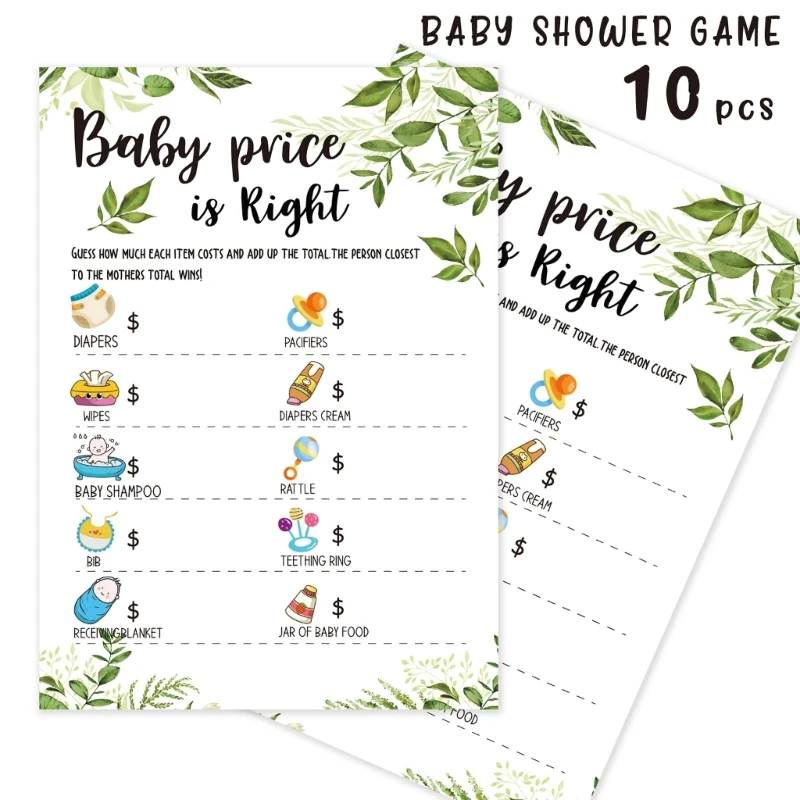 10pcs Baby Shower Game Card Baby Prediction and Advice Cards Fun Gender Neutral Shower Party Supplies for Guests