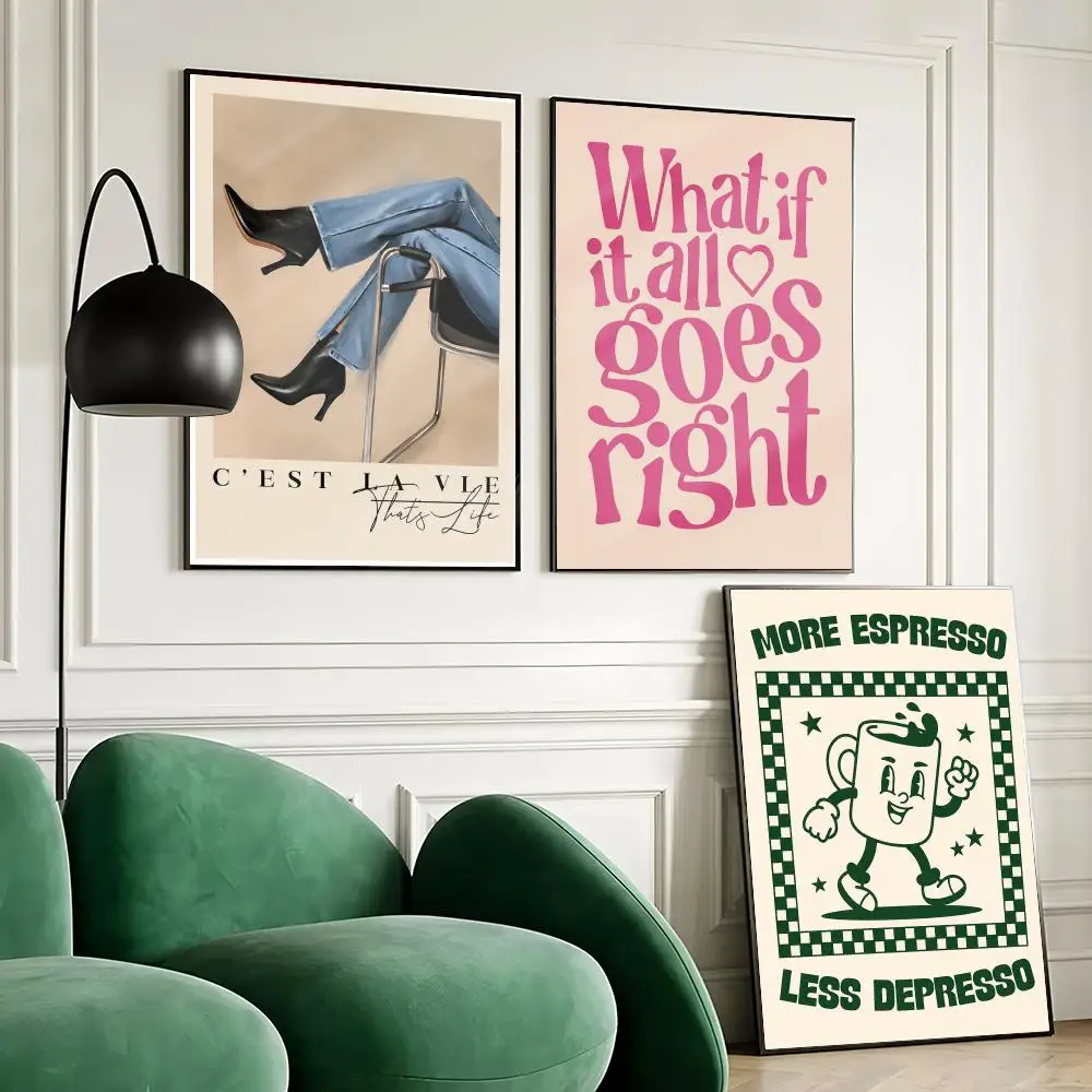 Quote Typography Posters Poster Wall Art Poster Sticker For Living Room Bar Bedroom Home Decoration