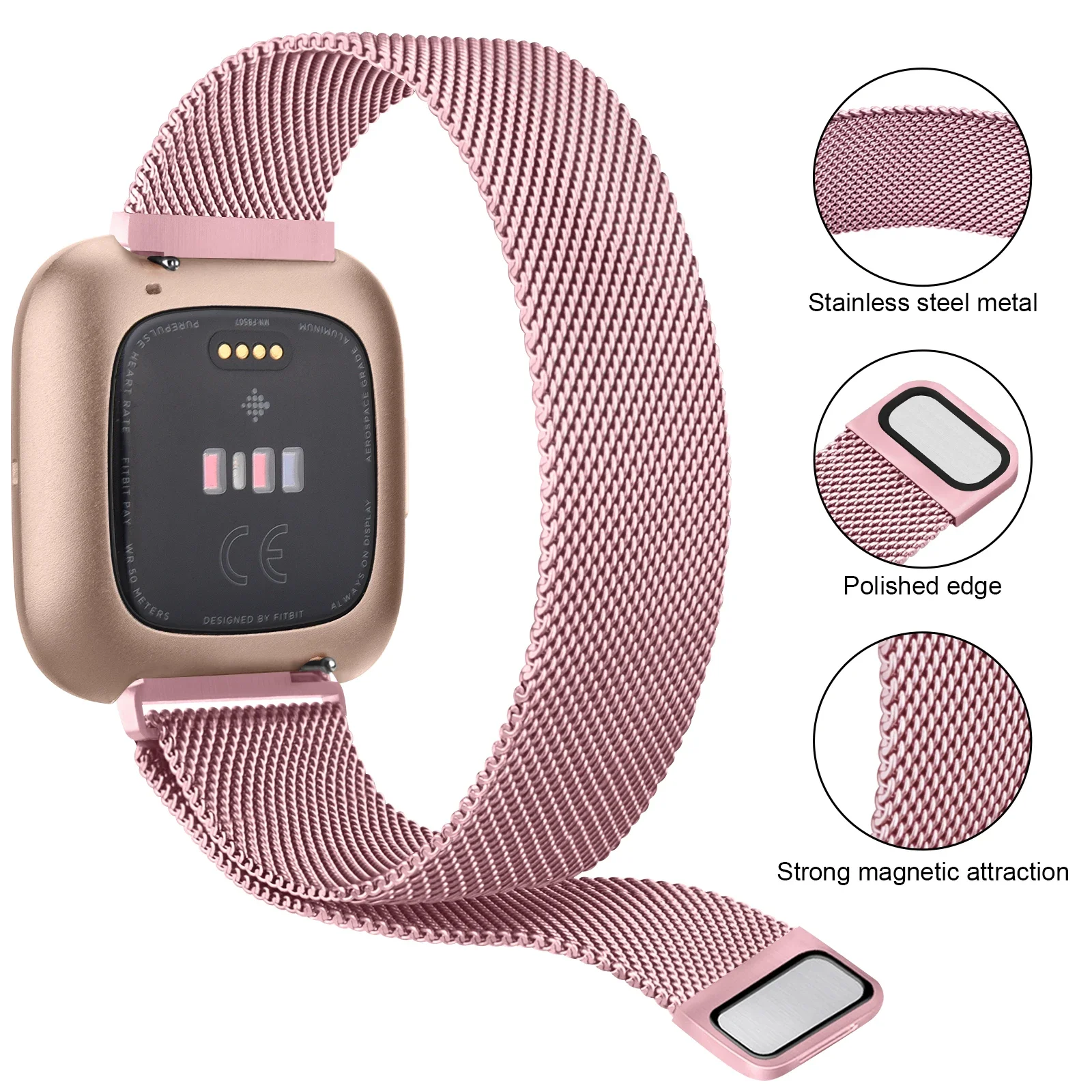 Metal Strap for Fitbit Versa 2 Lite Sense Band Wristbands For Fitbit Versa 3 Wrist Milanese Replacement Bracelet Watchband Strap