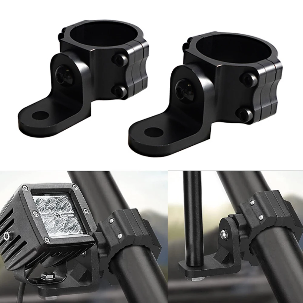 

2Pcs Flag Light Whip Light Mount Brackets 1.75" to 2" For Polaris Can-Am UTV ATV RZR 4WD