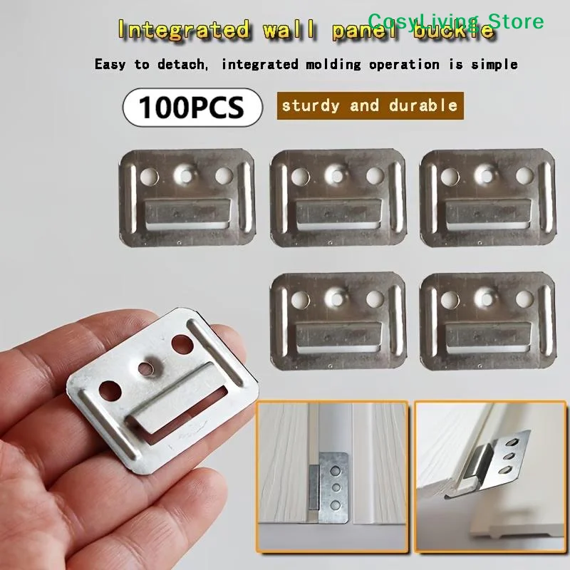 [CL]100Pcs Metal Clip WPC Wall Panel Clips For Wpc Wall And Ceiling Fluted Cladding Clip Only Indoor And Outdoor Various Sizes
