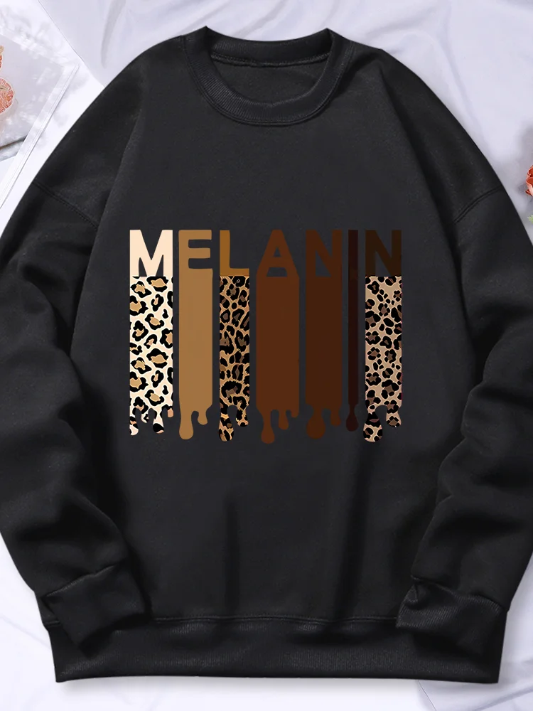 

Leopard Print With Letters Printing Hoody Woman Fleece Warm Soft Sweatshirt Simple S-Xxl Hooded Street Basics Female Clothes