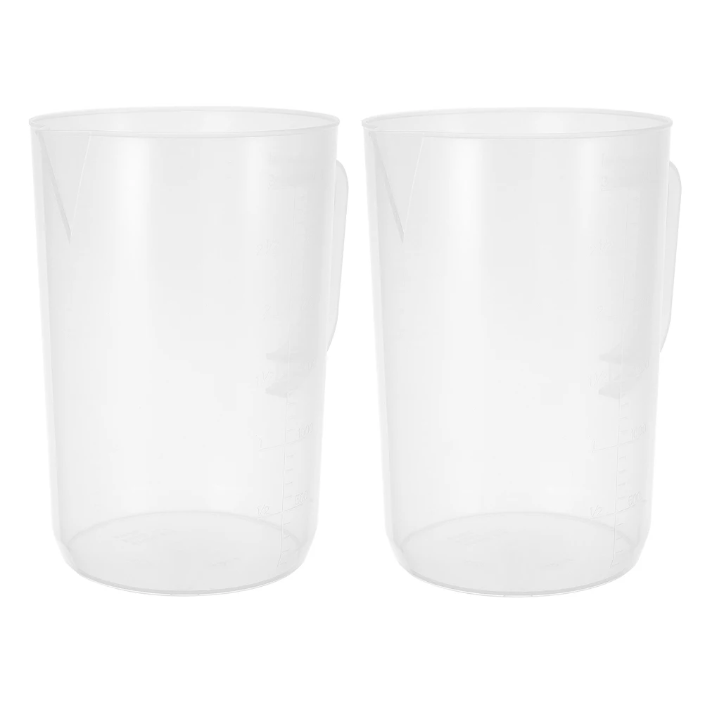 

2pcs Fuel Measure Pitcher Measuring Cup 3000ml Large Capacity Plastic Graduated Cylinder Automotive Repair Tool