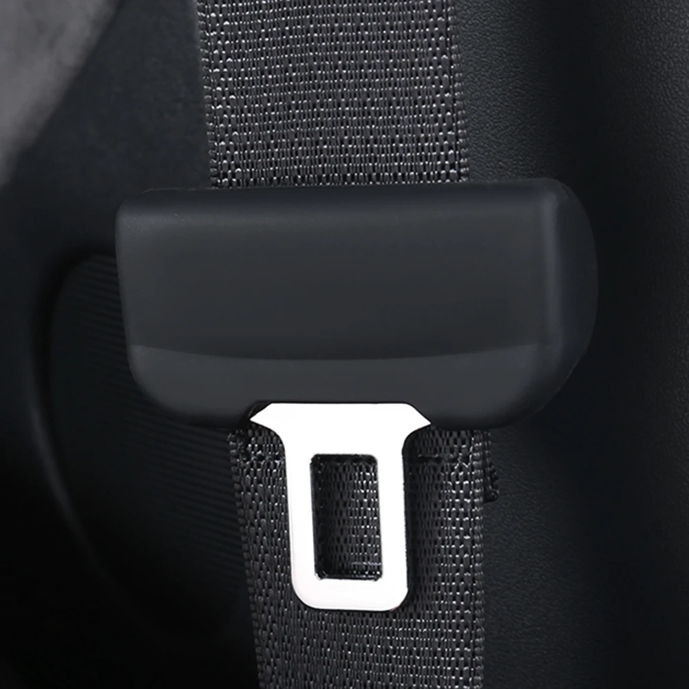 For Tesla Model 3/Y Safety Belt Protective Silicone Cover Tesla Interior Accessories Automobile Protective Sleeve Seat Belt Clip