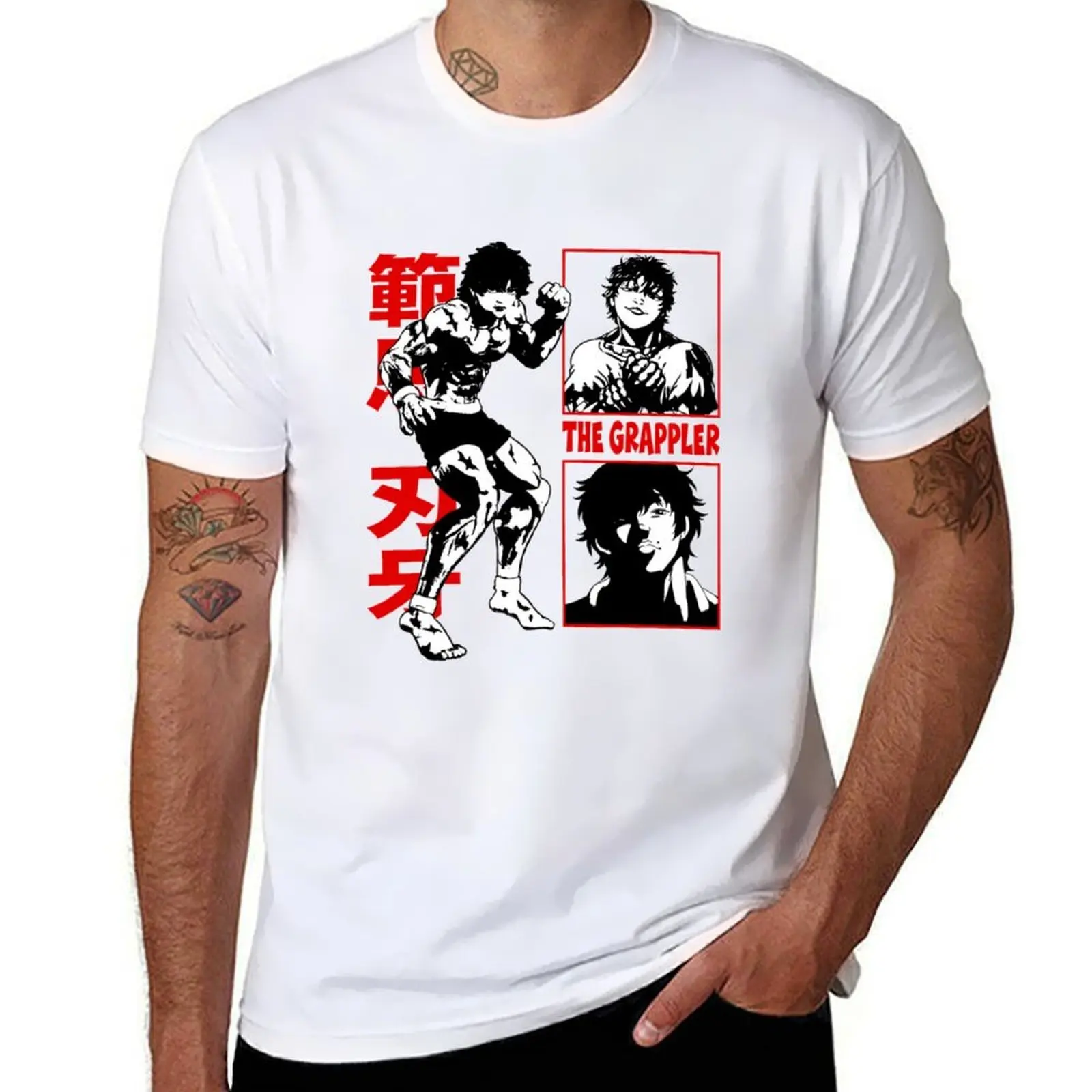 

Футболка Grappler Baki Hanma, мужская футболка, летние футболки для мужчин, забавная футболка с рисунком