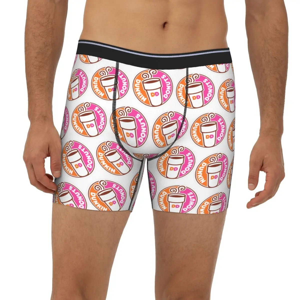 Long Boxer Underpants Shorts Dunkin Donuts Panties Men Breathable Underwear for Homme Man Boyfriend Gifts view 2