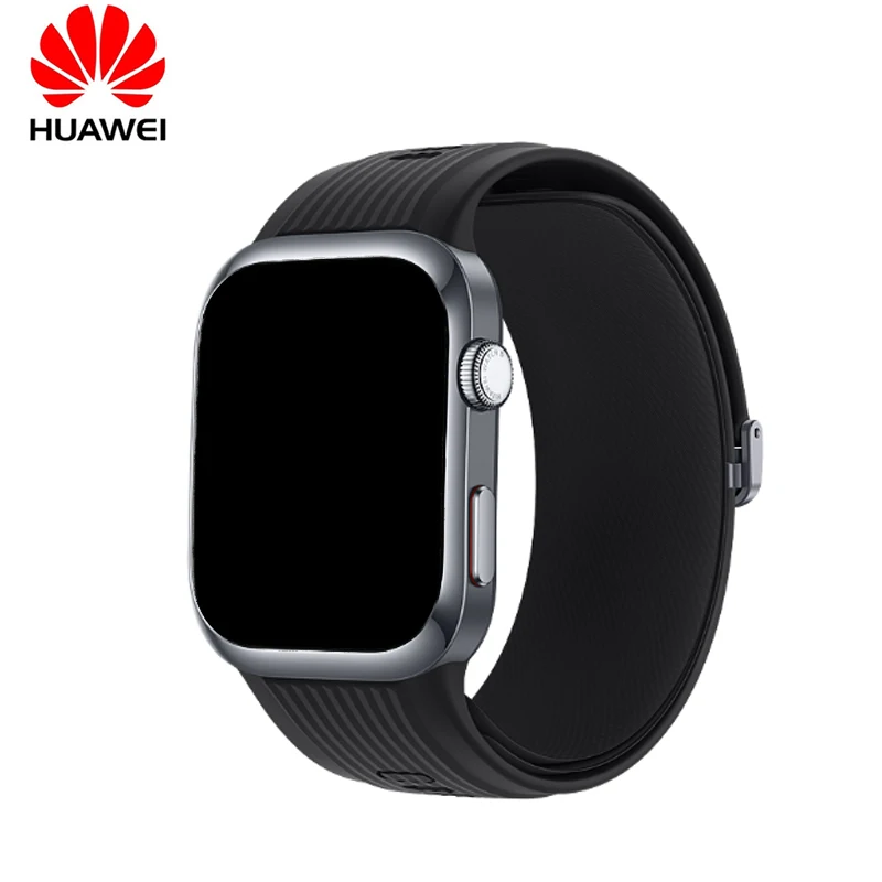 Correa negra de caucho fluorado Huawei para accesorio de correa de reloj HUAWEI WATCH D2