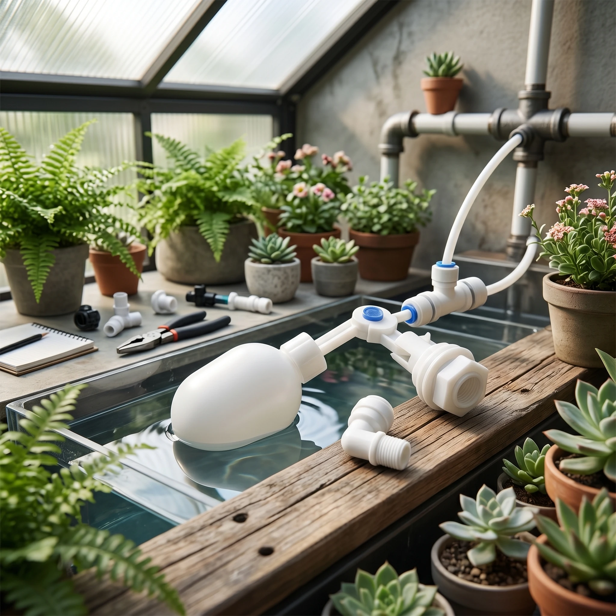 Auto Mini Float Valve 3/8 Inch Water Level Controller Automatic Cut Off Valve Water Tower Fish Tank Garden Irrigation System