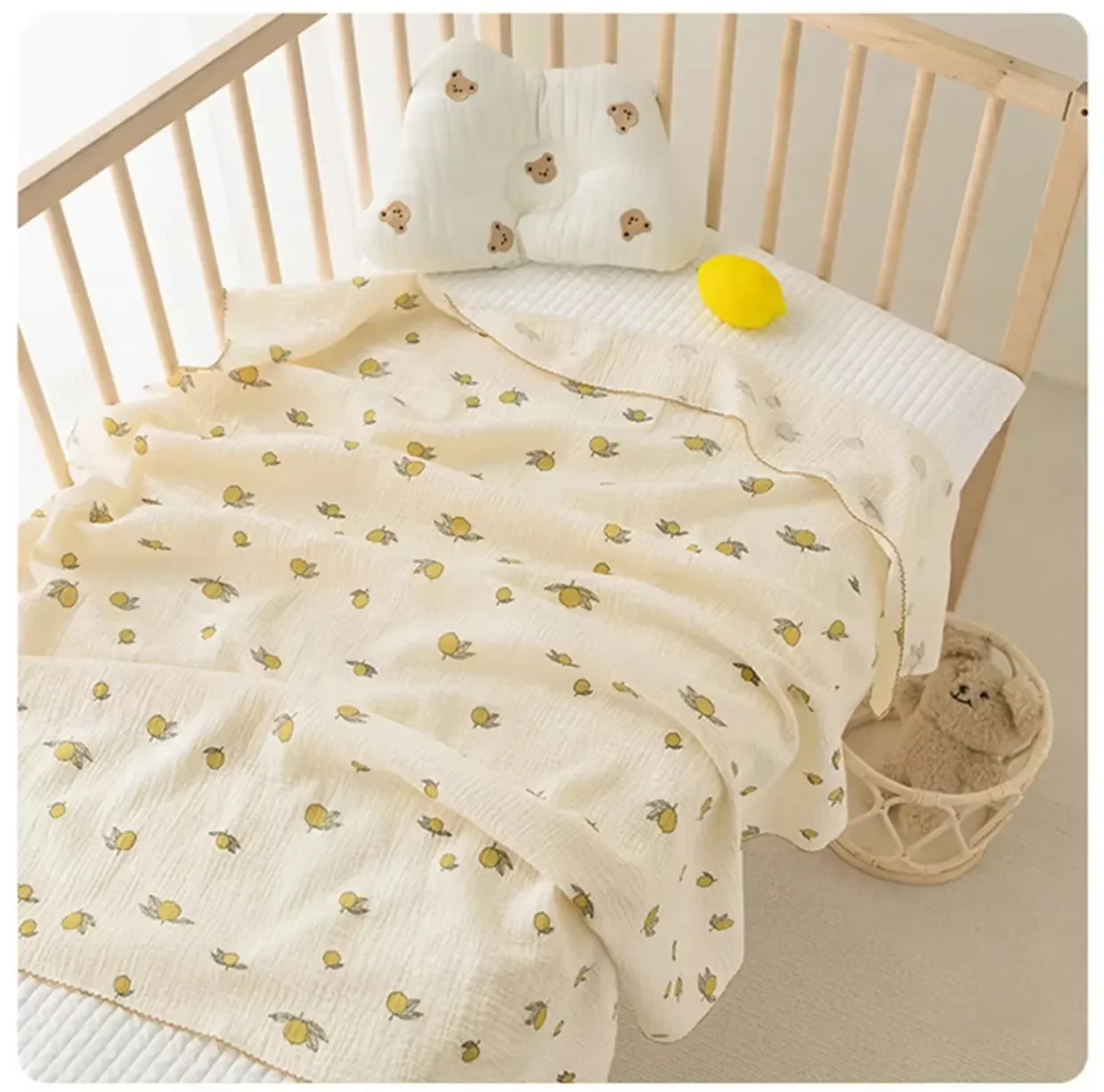 Neugeborenen Baby Baumwolle Decke Sommer Bettwäsche Babys Zeug Decke Musselin Quadrate Empfang Decke – Detail 2