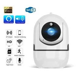 1080P HD Smart IP Camera Two-way Voice Intercom Mobile Detection Infrared Night Vision Wifi Home 5G/2.4G Panoramic Monitoring