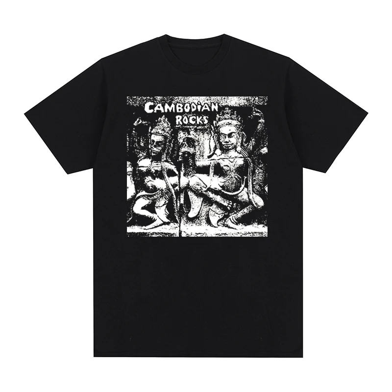 Cambodian Rocks Vintage T-shirt Psychedelic Garage Music Cotton Men T shirt New TEE TSHIRT Womens tops