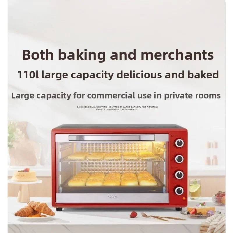 110 liters large capacity household, full function of electric oven
