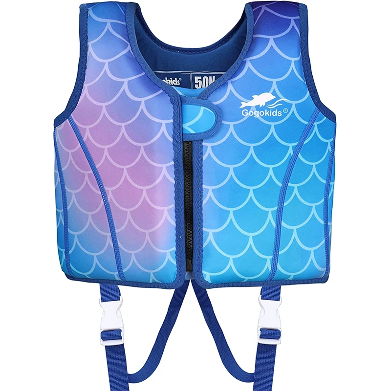 Life Jacket for Kids Mermaid Design with Buckle Safety Swim Vest Water Sports Snorkeling Fishing Surfing Swimming Accessories