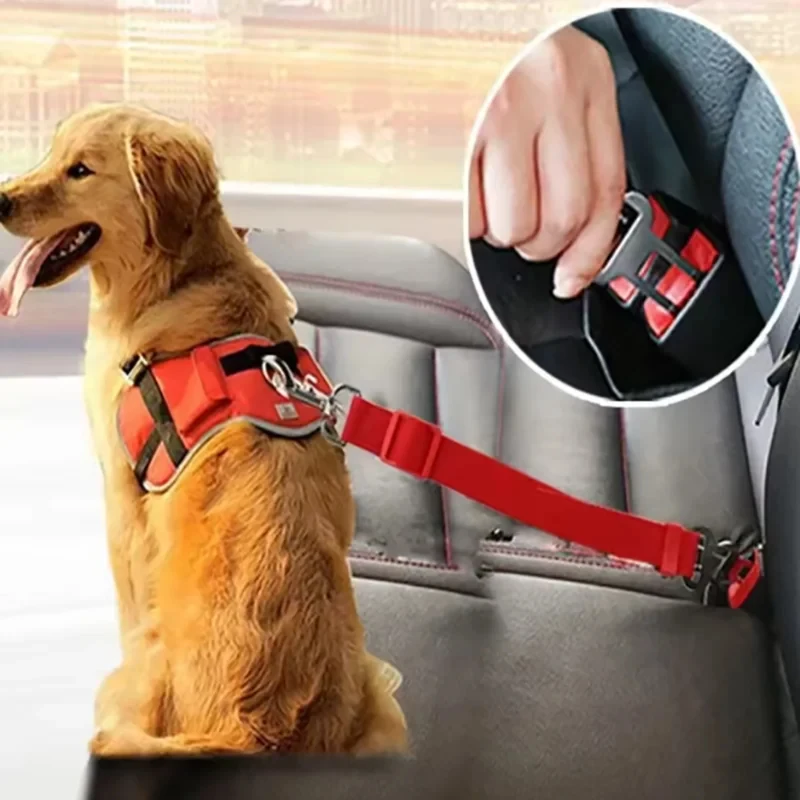 1/2pcs Dog Seat Belts Hot Sale Pet Car Seat Belt Retractable Leash Dog Carrier Safety Convenient Dog Leash Supplies